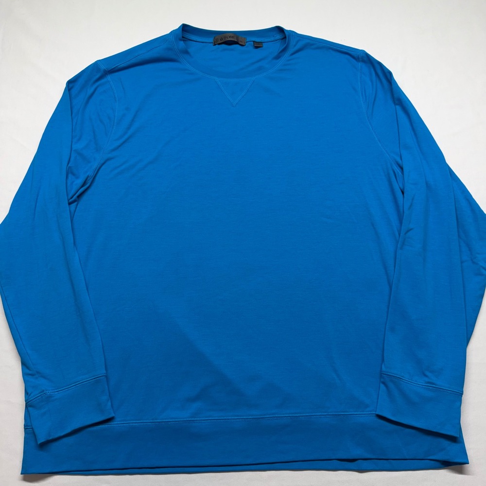 G/FORE Mens XL Performance Pullover Crewneck Golf Sweatshirt Blue Stretch